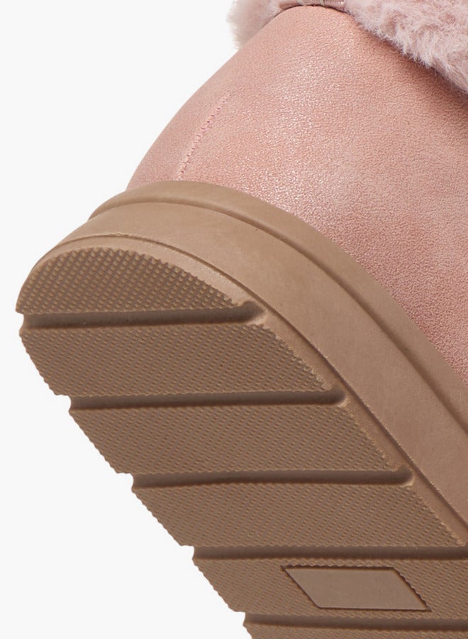 JUNIORS Faux Fur Boots with Zip Closure - Image 5