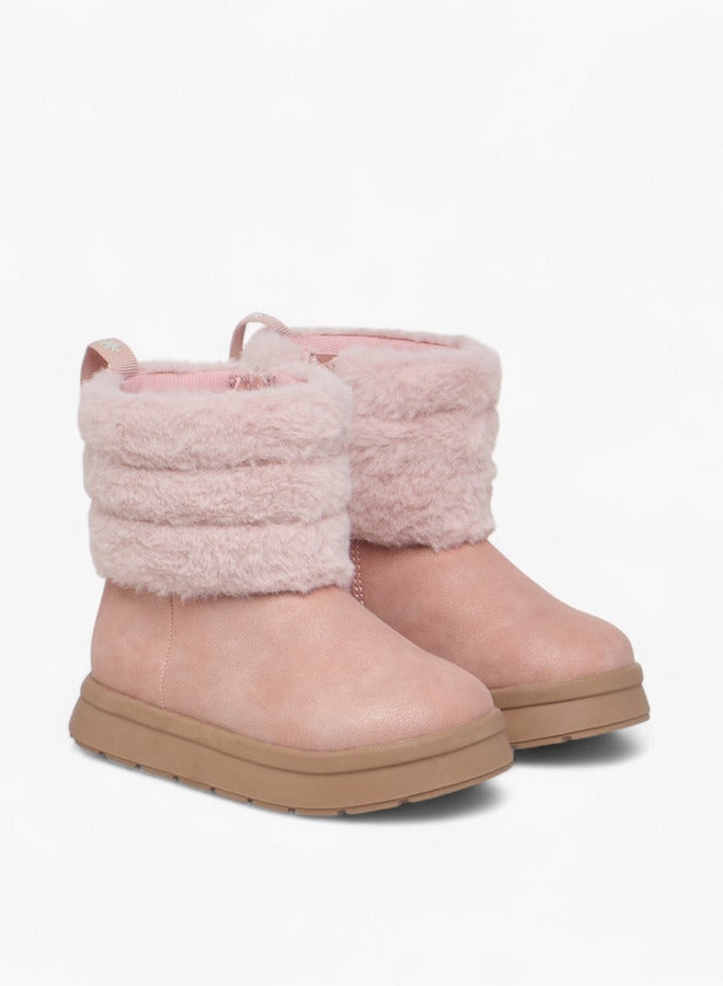 JUNIORS Faux Fur Boots with Zip Closure - Image 3