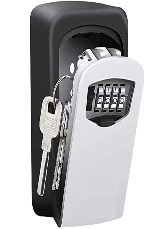 Zyomatiq Black & Silver Wall Mounted Metal Key Safe Storage Box for Keys with Combination Code Password (Pack of 1) - Image 1
