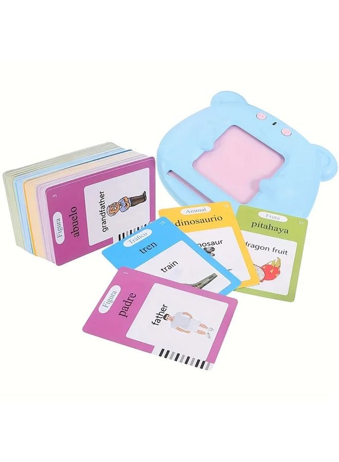 Blue Rechargeable English Word Learning Toy With 112 Flash Cards 224 Words Educational Gift - Image 5