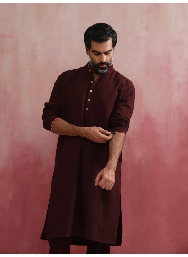 ترو برونز Men's Cola Mandarin Collar Kurta