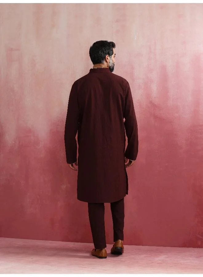trueBrowns Men's Cola Mandarin Collar Kurta