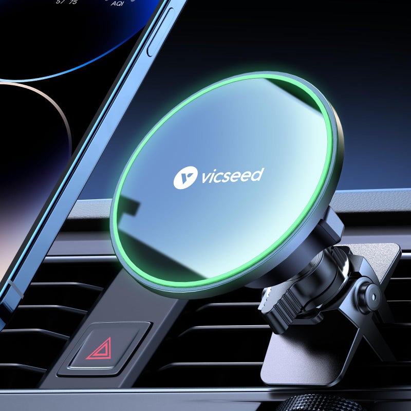 VICSEED for MagSafe Car Mount [Upgraded Strongest Magnet Power] Magnetic Phone Holder for Car Vent 360 Adjustable Magnetic Car Phone Holder Mount for iPhone 16 Pro Max 15 14 13 12 Plus Mini - Image 1