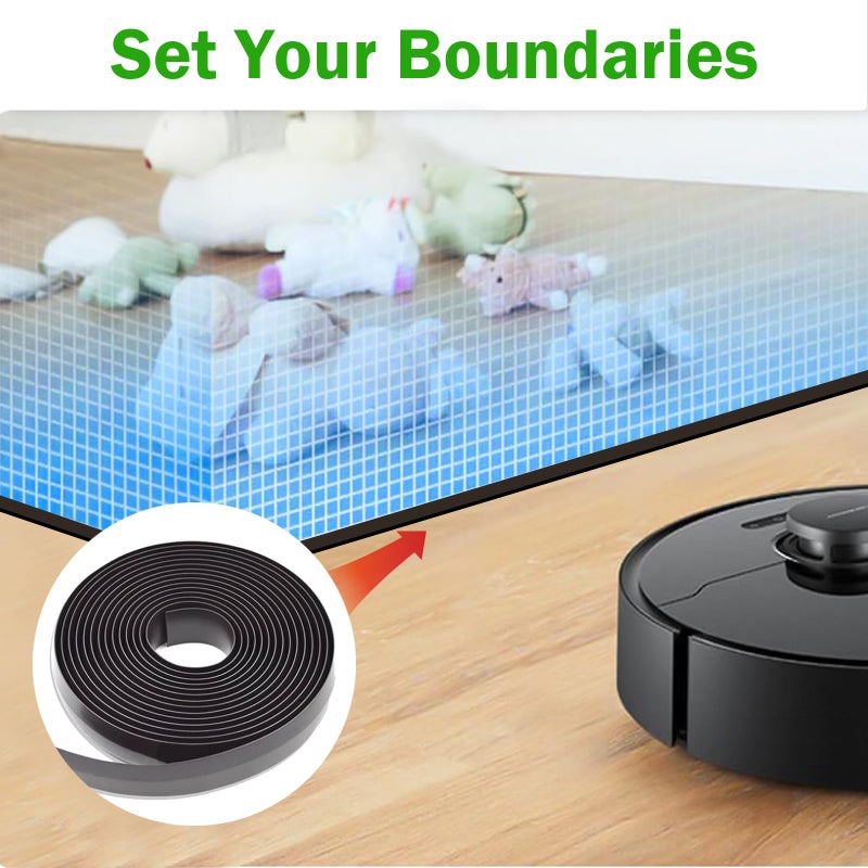 Yonice 16 Feet Boundary Strips Magnetic Tape Markers Compatible for Neato Shark ION Robot Vacuum Cleaner,Magnetic Botboundary Strips Bot Boundary - Image 4