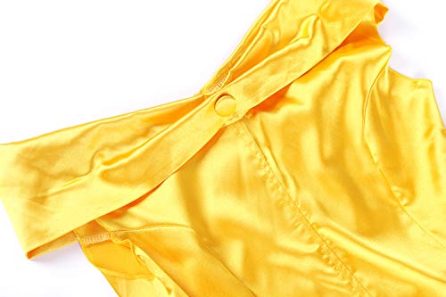 JerrisApparel Women's Princess Costume Halloween Party Dress (0, Yellow) - Image 3