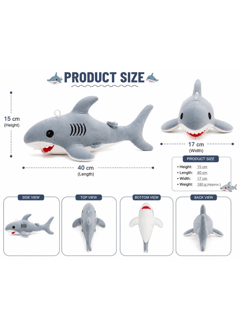 Cute Shark Character Plush Doll 40Cm Soft Plush Toy For Kids And Gifts - Image 2