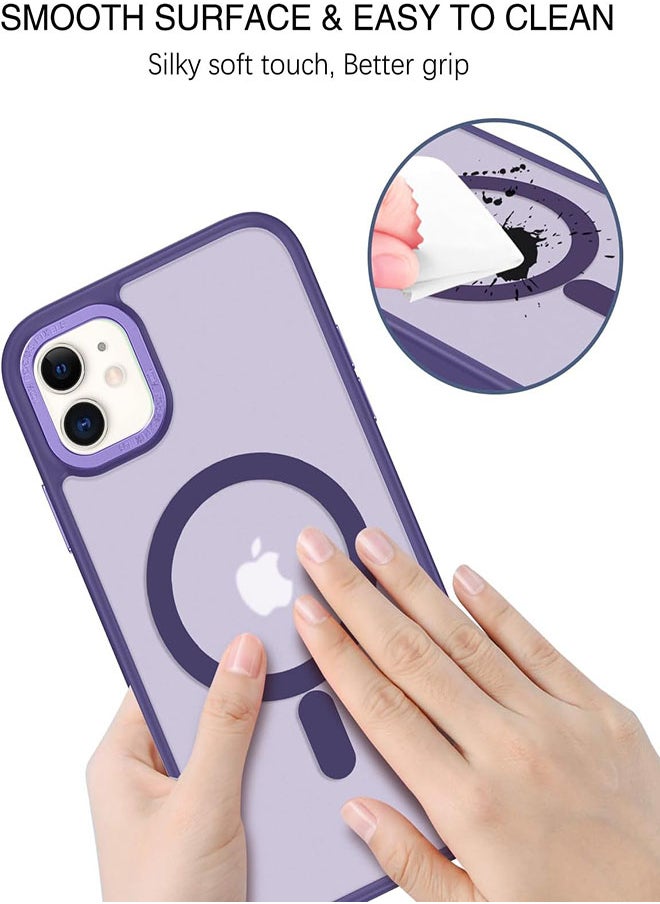 Generic - Case BENTOBEN Magnetic Iphone 16, Compatible with Wireless Charger and Magsafe Card Wallet, Simple Clear Shockproof Drop Resistant Anti-Fingerprint Case Compatible with Iphone 16 - Purple - Image 1