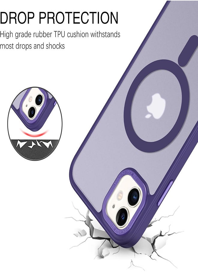 Generic - Case BENTOBEN Magnetic Iphone 16, Compatible with Wireless Charger and Magsafe Card Wallet, Simple Clear Shockproof Drop Resistant Anti-Fingerprint Case Compatible with Iphone 16 - Purple - Image 1