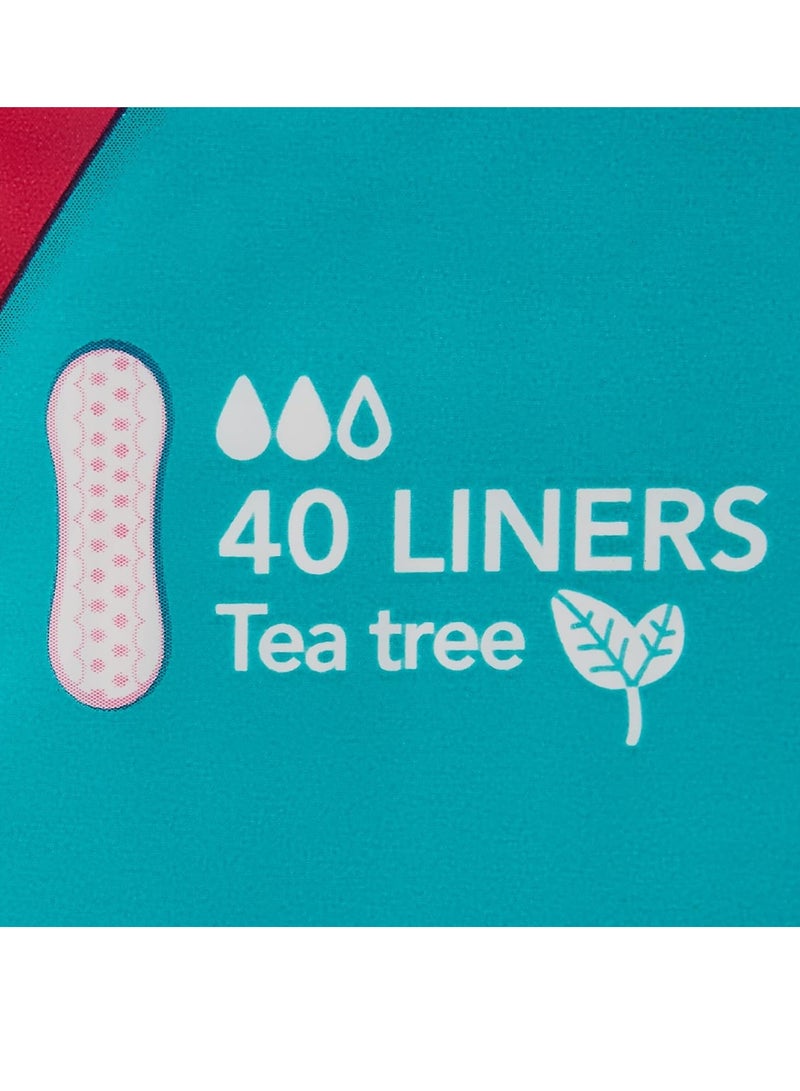 Carefree Fresh Tea Tree Panty Liners Up to 8-hour Odor and Germ Control, Cottony Soft Cover, Breathable Backing - 40 Liners - Image 4