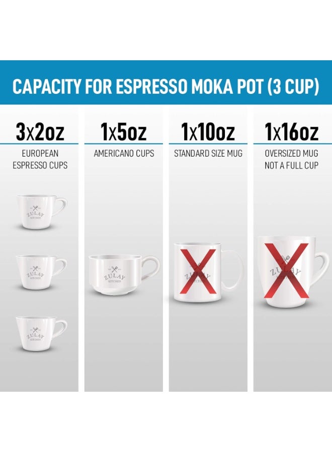 Aluminum Espresso Coffee Maker – Manual Moka Pot for Italian Coffee Brewing 6 cups - Image 2