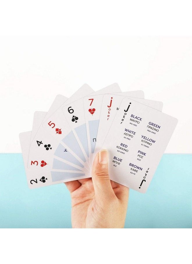 Greek Playing Cards ; Best Playing Cards For Beginners To Learn Greek Vocabulary & Pronunciation In A Fun & Easy Way ; 54 Useful Phrases On Unique Flashcards To Help You Pick Up A Language