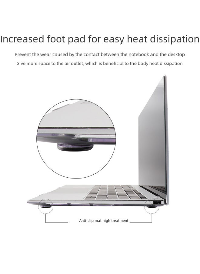 Suitable For Use With MateBook142024 D162024 Laptop Shell Transparent 2020 Ruilong Version Matte-Color:Crystal Black-Applicable Model:Huawei Matebook D14-2023/2024