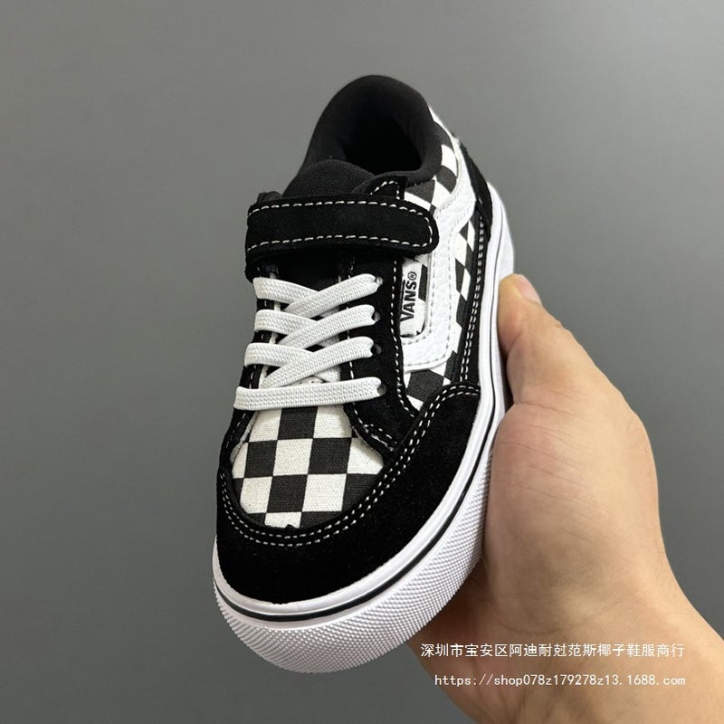 Putian Shoes Vance New Velcro Elastic Band Wear-Resistant Non-Slip Children'S Low-Top Board Shoes - Image 2