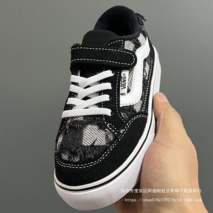Putian Shoes Vance New Velcro Elastic Band Wear-Resistant Non-Slip Children'S Low-Top Board Shoes - Image 5