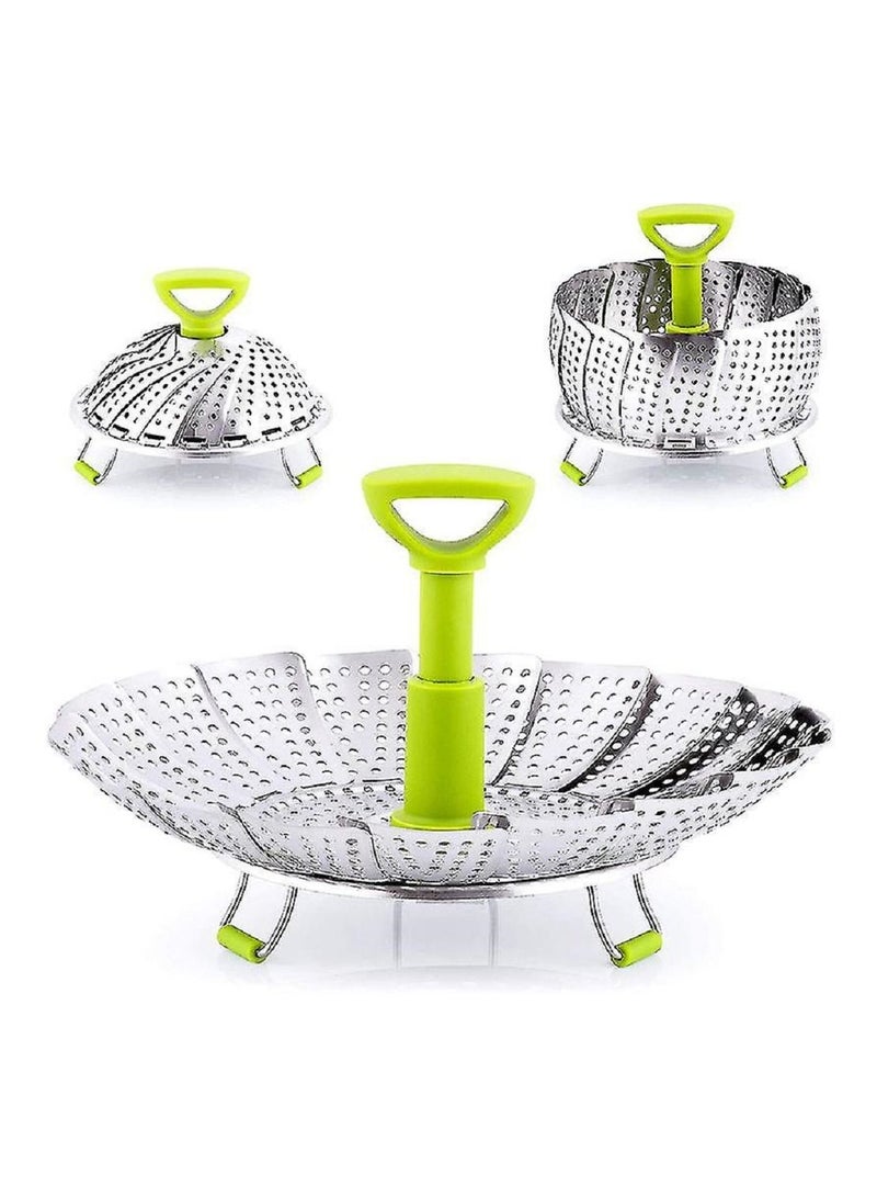Stainless Steel Expandable Steamer Basket  Perfect for Instant Cooking of Food  Vegetables Fish Seafood and Boiled Eggs  - Image 2