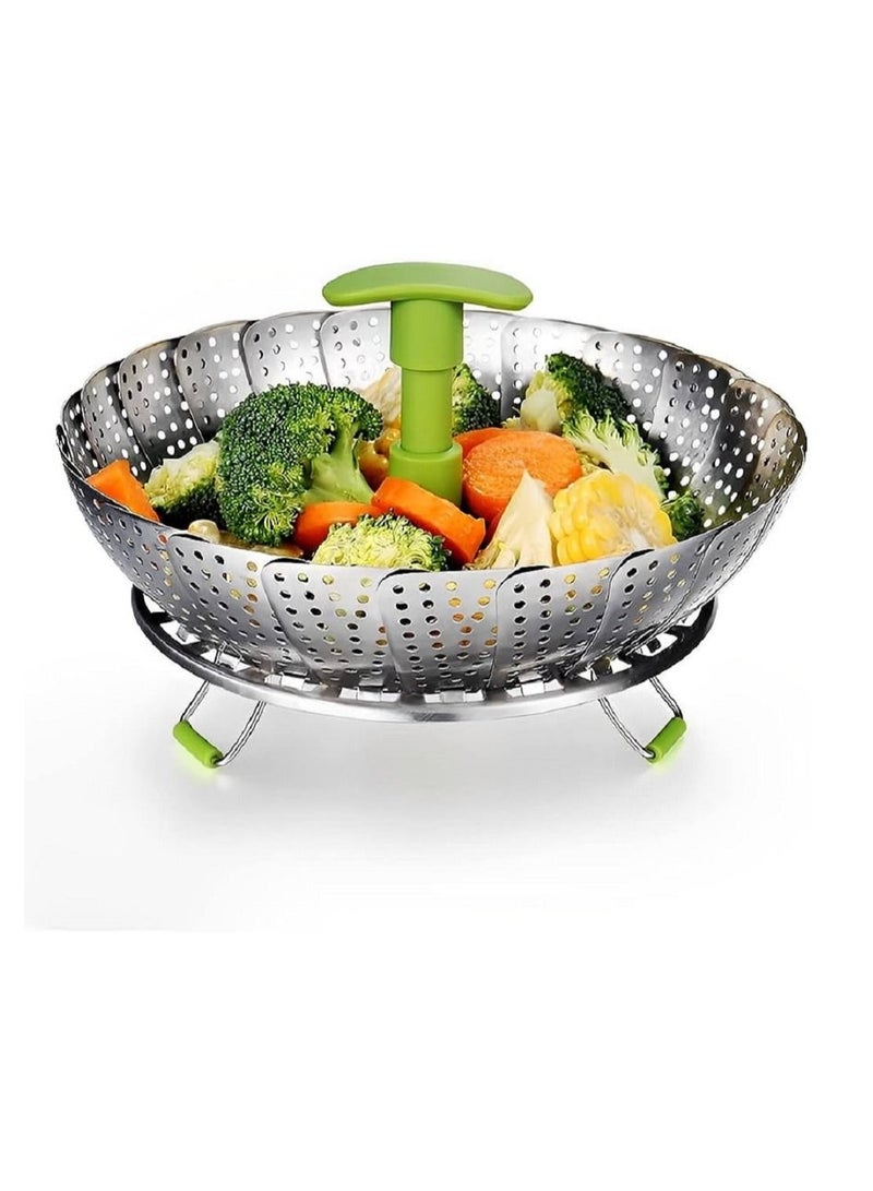 Stainless Steel Expandable Steamer Basket  Perfect for Instant Cooking of Food  Vegetables Fish Seafood and Boiled Eggs  - Image 3