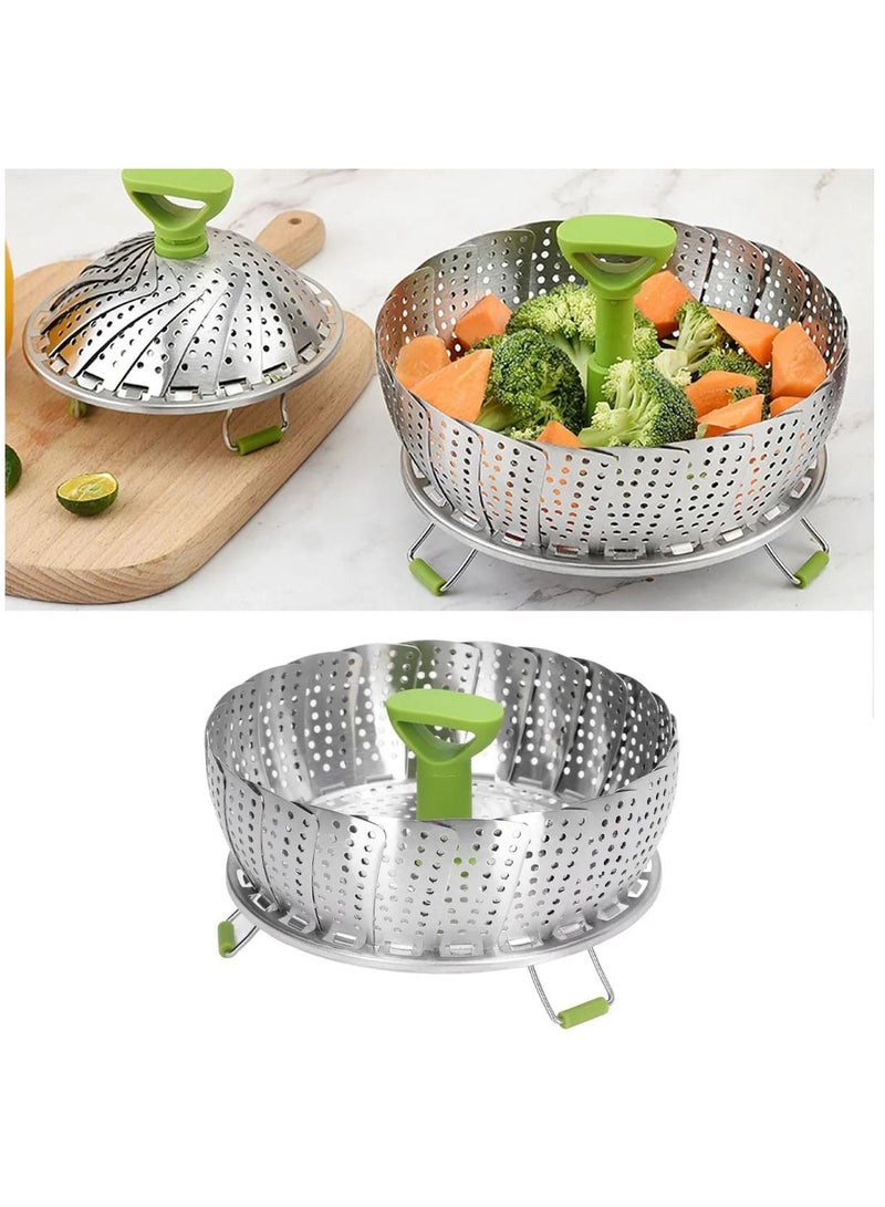 Stainless Steel Expandable Steamer Basket  Perfect for Instant Cooking of Food  Vegetables Fish Seafood and Boiled Eggs  - Image 4