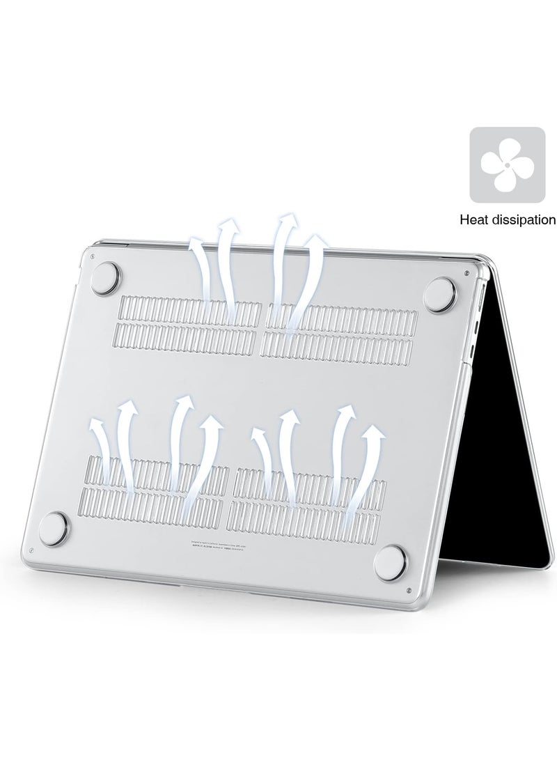 BAZARU Compatible with MacBook Air 15 Inch (2025/2024/2023 M4 A3241 / M3 A3114 / M2 A2941) – Crystal Clear Hard Shell Case with Keyboard Cover, Screen Protector & Polishing Cloth, Anti-Scratch Protective Design - Image 4