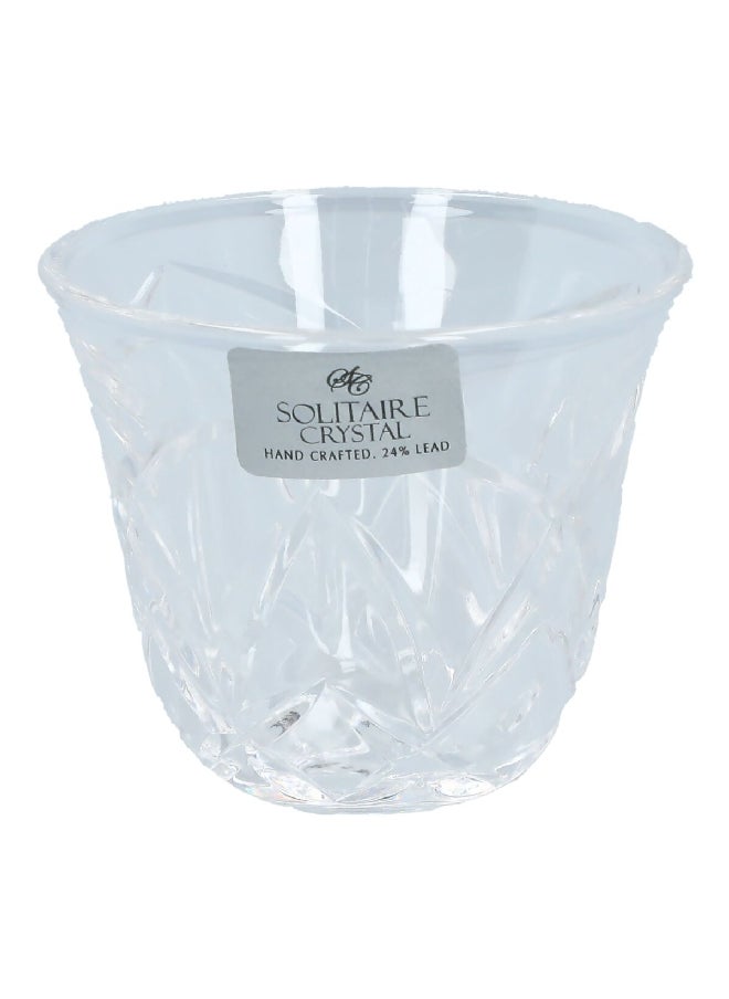 Solitaire Crystal 12-Piece Premium Quality Cawa Cup Set Clear 80 ml  - Image 1