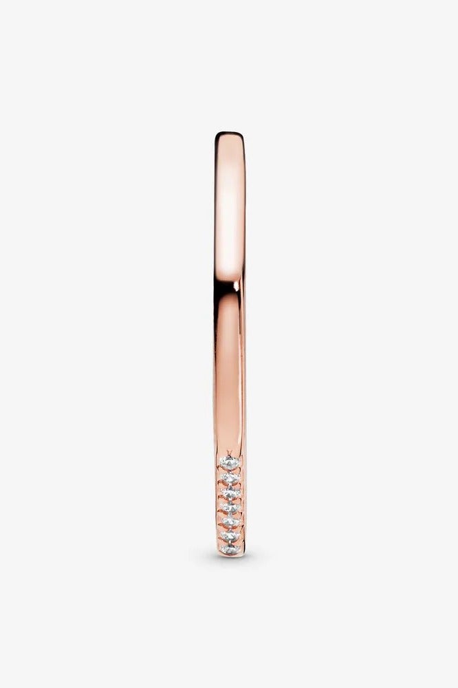 PANDORA 14K Rose Gold-Plated Ring with Clear Cubic Zirconia - Image 2