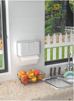 SMARTPOINTS Acrylic Wall Mounted Paper Hand Towel Dispenser Folded Hand Towel Dispenser for Folded Hand Towels Perfect for Kitchen Bathroom Restaurants  - Image 2