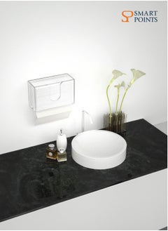 SMARTPOINTS Acrylic Wall Mounted Paper Hand Towel Dispenser Folded Hand Towel Dispenser for Folded Hand Towels Perfect for Kitchen Bathroom Restaurants  - Image 5