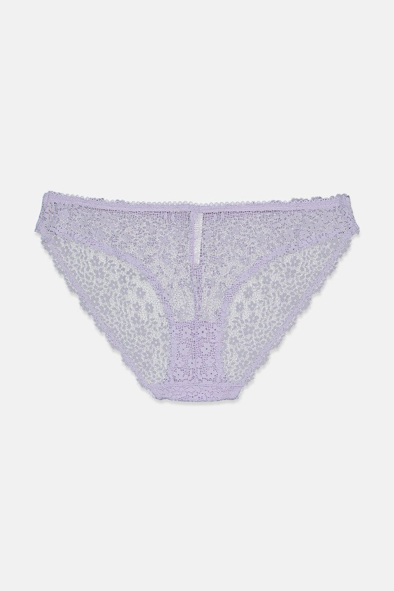Etam Women Lace Slip Panty, Lilac - Image 2