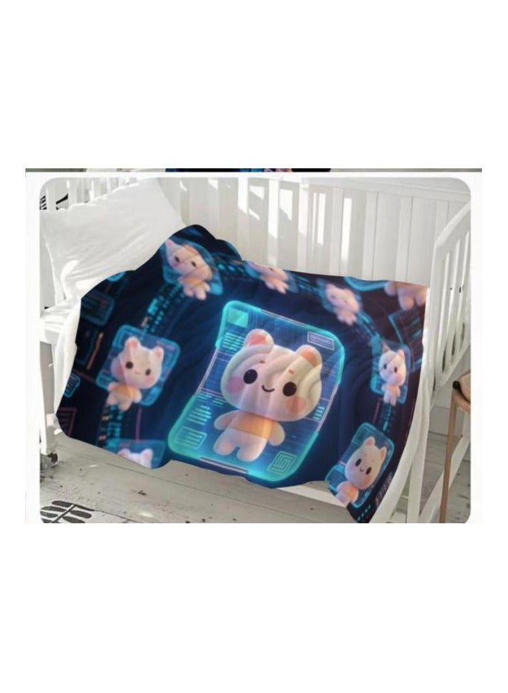 general Flannel thin blanket (warm and comfortable, suitable for sleep, gaming, dust removal and sandproof) 150cm*200cm - 678 - Image 1