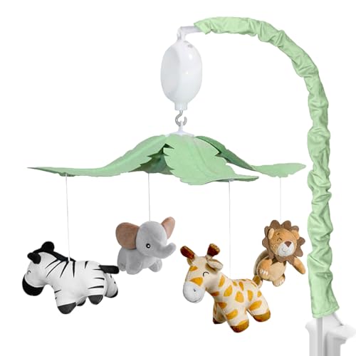 Feisike Jungle Safari Baby Crib Mobile with 35 Soothing Lullabies & 3 Modes - Adjustable Nursery Mobiles for Boys & Girls, Animal-Themed Nursery Decor Musical Mobile for Crib or Bassinet - Image 1