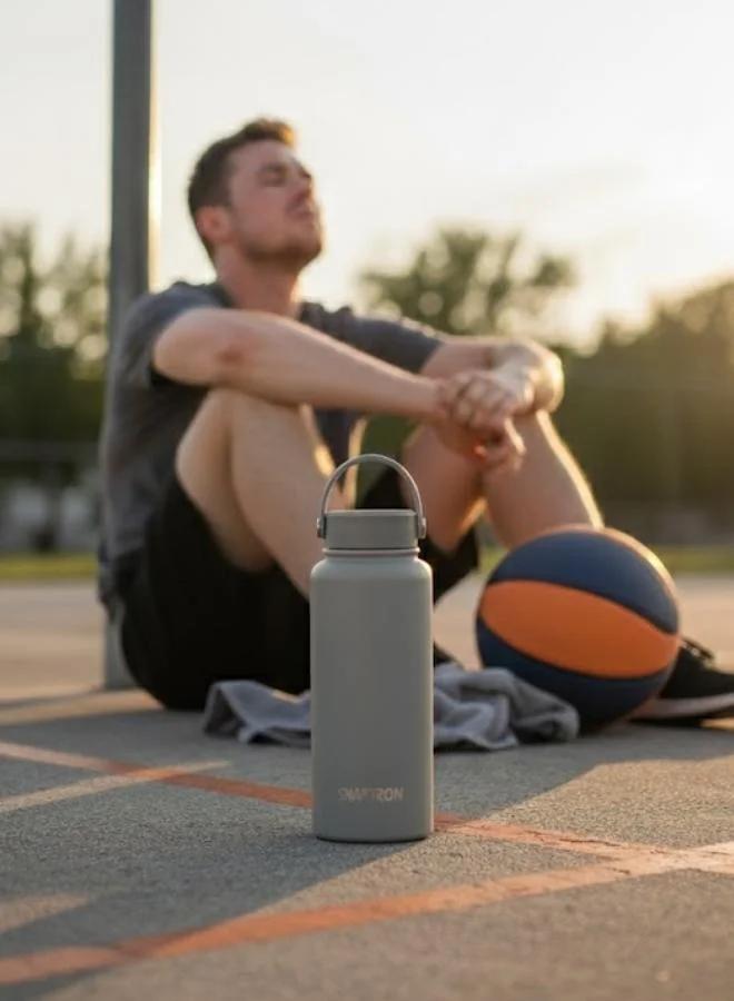 Casa Quesera SNAPTRON® Wide mouth 1000ml Insulated Sports Water Bottle – Large Capacity, Portable, Leakproof with Anti-Slip Bottom