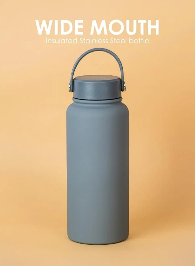 Casa Quesera  SNAPTRON® Wide mouth 1000ml Insulated Sports Water Bottle – Large Capacity, Portable, Leakproof with Anti-Slip Bottom  | Best Price UAE
