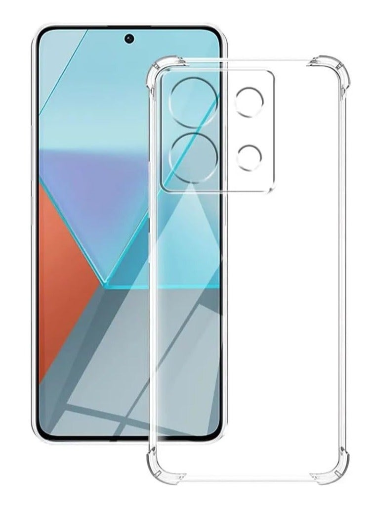 BORTONY Xiaomi Redmi Note 13 5G Case Cover Crystal Clear with Camera Protection Reinforced Corners Bumper TPU Soft Anti-Scratch Shockproof Phone Case for Redmi Note 13 5G - Image 1