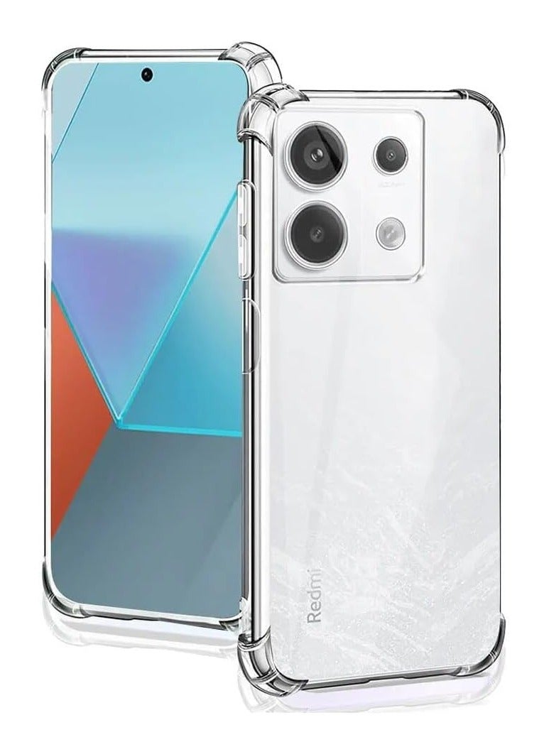 BORTONY Xiaomi Redmi Note 13 5G Case Cover Crystal Clear with Camera Protection Reinforced Corners Bumper TPU Soft Anti-Scratch Shockproof Phone Case for Redmi Note 13 5G - Image 2