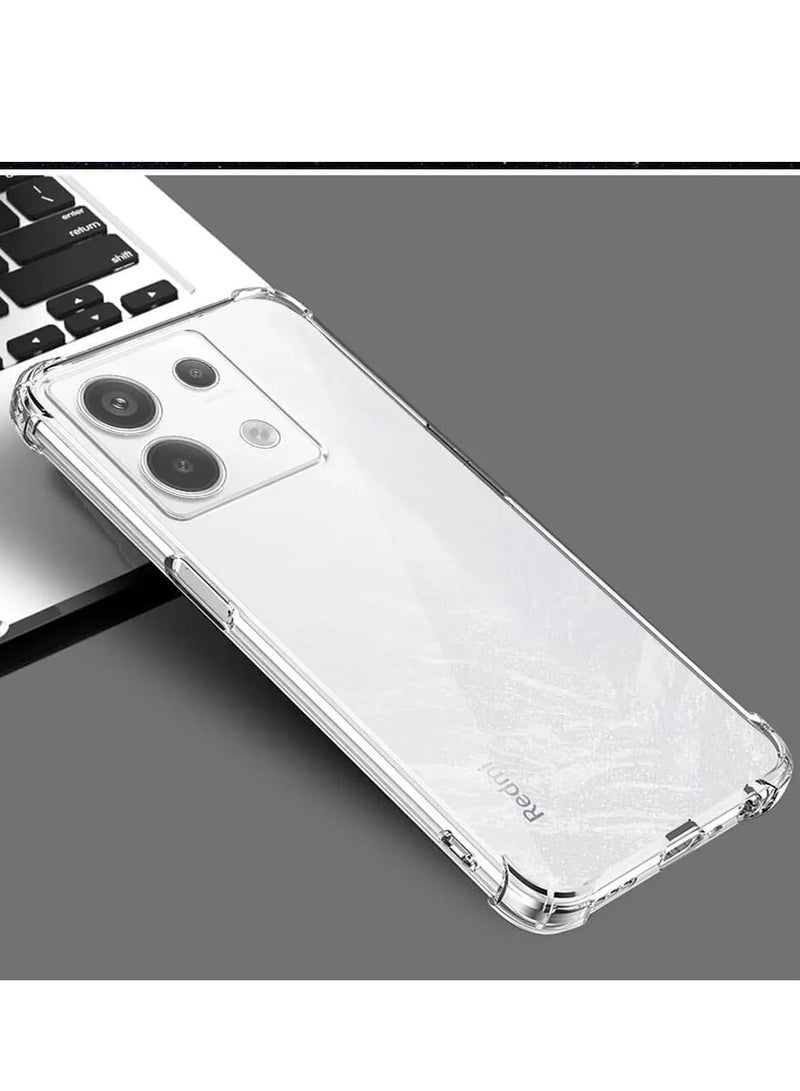 BORTONY Xiaomi Redmi Note 13 5G Case Cover Crystal Clear with Camera Protection Reinforced Corners Bumper TPU Soft Anti-Scratch Shockproof Phone Case for Redmi Note 13 5G - Image 4