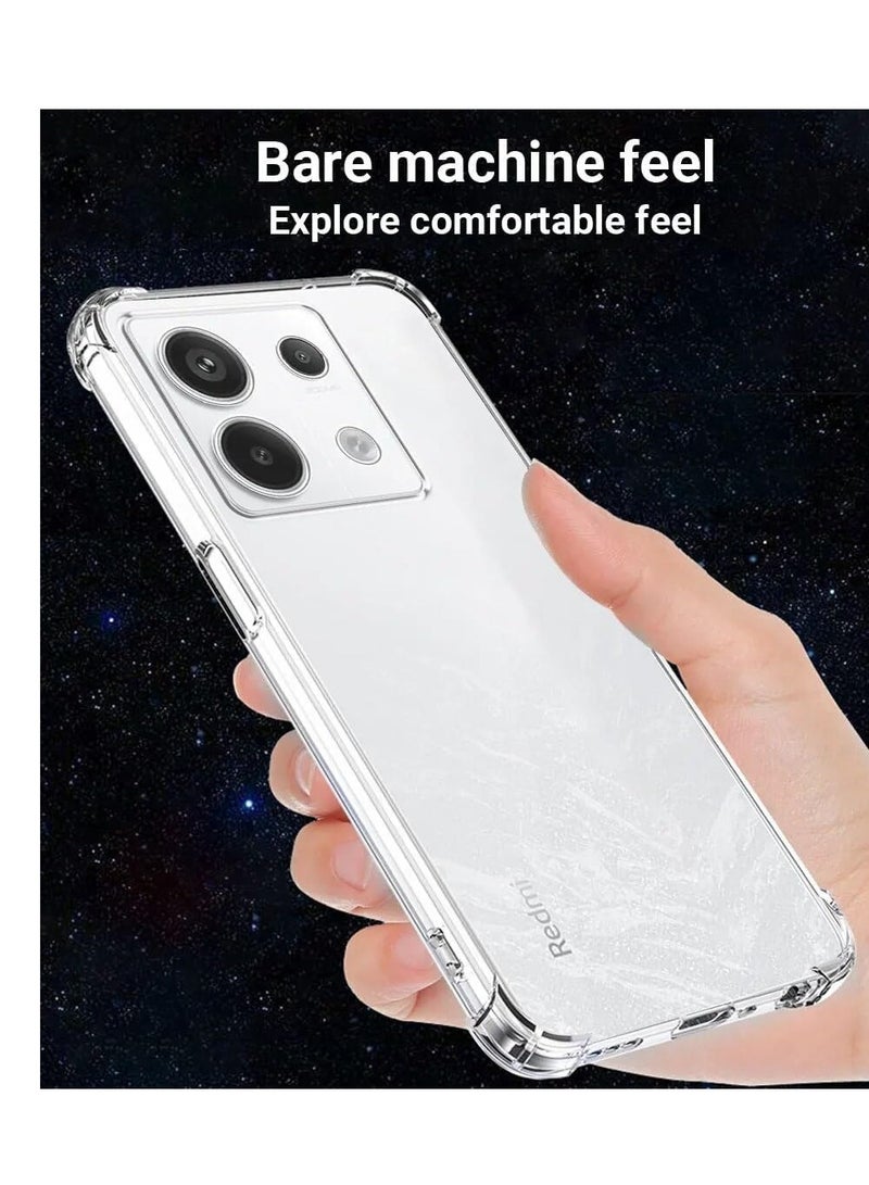 BORTONY Xiaomi Redmi Note 13 5G Case Cover Crystal Clear with Camera Protection Reinforced Corners Bumper TPU Soft Anti-Scratch Shockproof Phone Case for Redmi Note 13 5G - Image 5