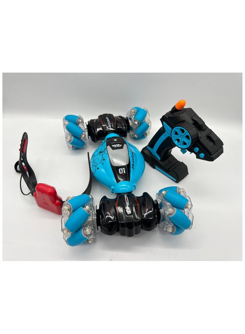 حديقة الألعاب سيارة RC المثيرة، سيارة تحكم عن بعد بتردد 2.4 جيجا هرتز 4WD مع مستشعر للإيماءات، دوران مزدوج الجوانب 360 درجة، مركبة للطرق الوعرة مع أضواء وموسيقى - هدية عيد ميلاد ممتعة للأولاد والبنات - Image 5