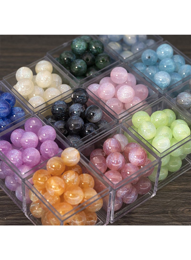 l&wen Gold Shiny Candy Color Plastic Beads, Crafts Gift for Jewelry Making Handcrafts Bracelets Necklaces DIY Girls 8mm 30Pcs  - Image 3