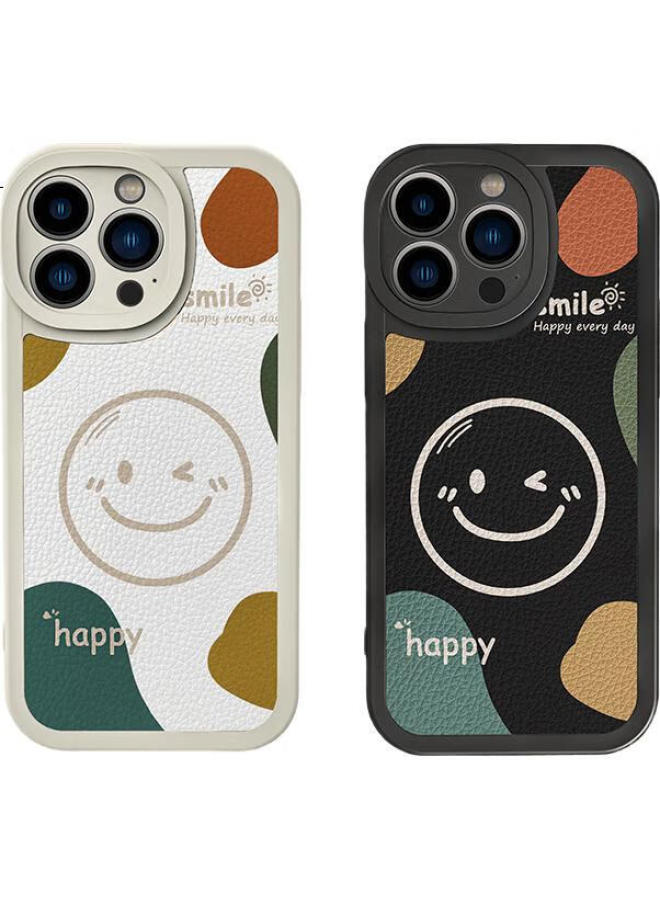 Hotfire Iphone 12 Pro Case, Iphone 12 Pro Protective Cover, Shockproof Smiley Face Lambskin Frosted Upgraded Lens Full Protection Silicone Simple Trendy Case For Men And Women - Image 2