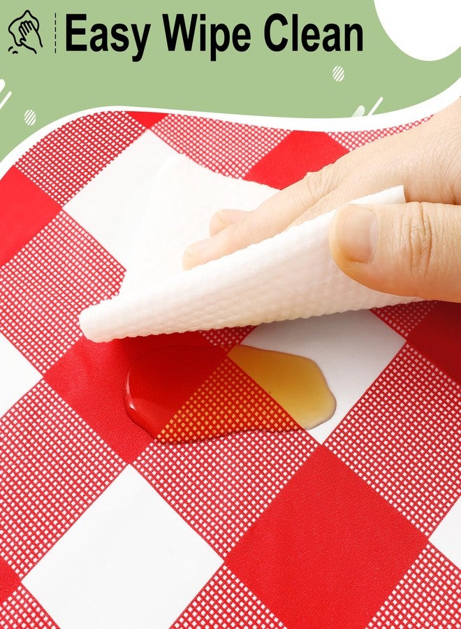 misaya 6 Packs Buffalo Disposable Table Cloth, 54 x 108 Inch Waterproof Plastic Tablecloth, Rectangle Red and White Checkered Table Covers for Picnic, Birthday, Party, Mother's Day - Image 5