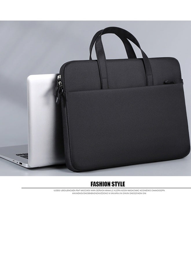 13 Inch Laptop Sleeve Shoulder Messenger Bag Carrying Case Briefcase Slim Protective Computer Sleeve with Handle Strap Pocket,Black - Image 3
