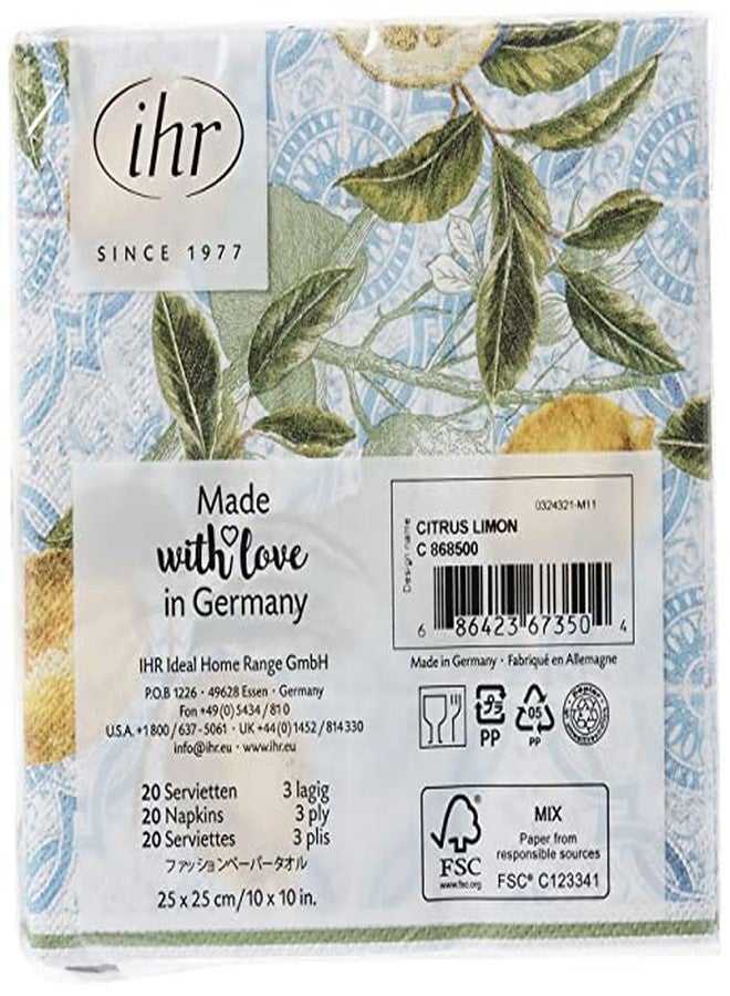 بوسطن انترناشيونال مناديل كوكتيل من مجموعة IHR Ideal Home، عبوة مناديل ورقية للاستخدام مرة واحدة، 3 طبقات، 5 بوصات × 5 بوصات، بنكهة الليمون والحمضيات - Image 4