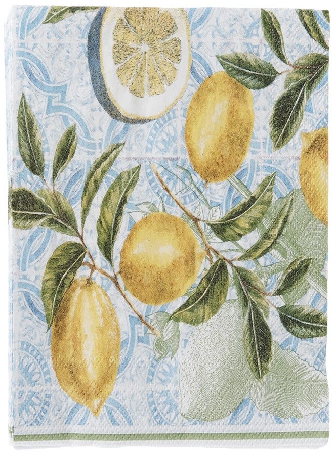 بوسطن انترناشيونال مناديل كوكتيل من مجموعة IHR Ideal Home، عبوة مناديل ورقية للاستخدام مرة واحدة، 3 طبقات، 5 بوصات × 5 بوصات، بنكهة الليمون والحمضيات - Image 1