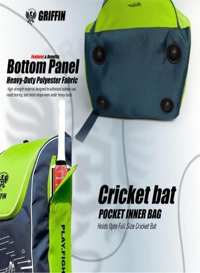 Griffin 2.O Kit Bag Cricket (Navy Lemon) - Image 5