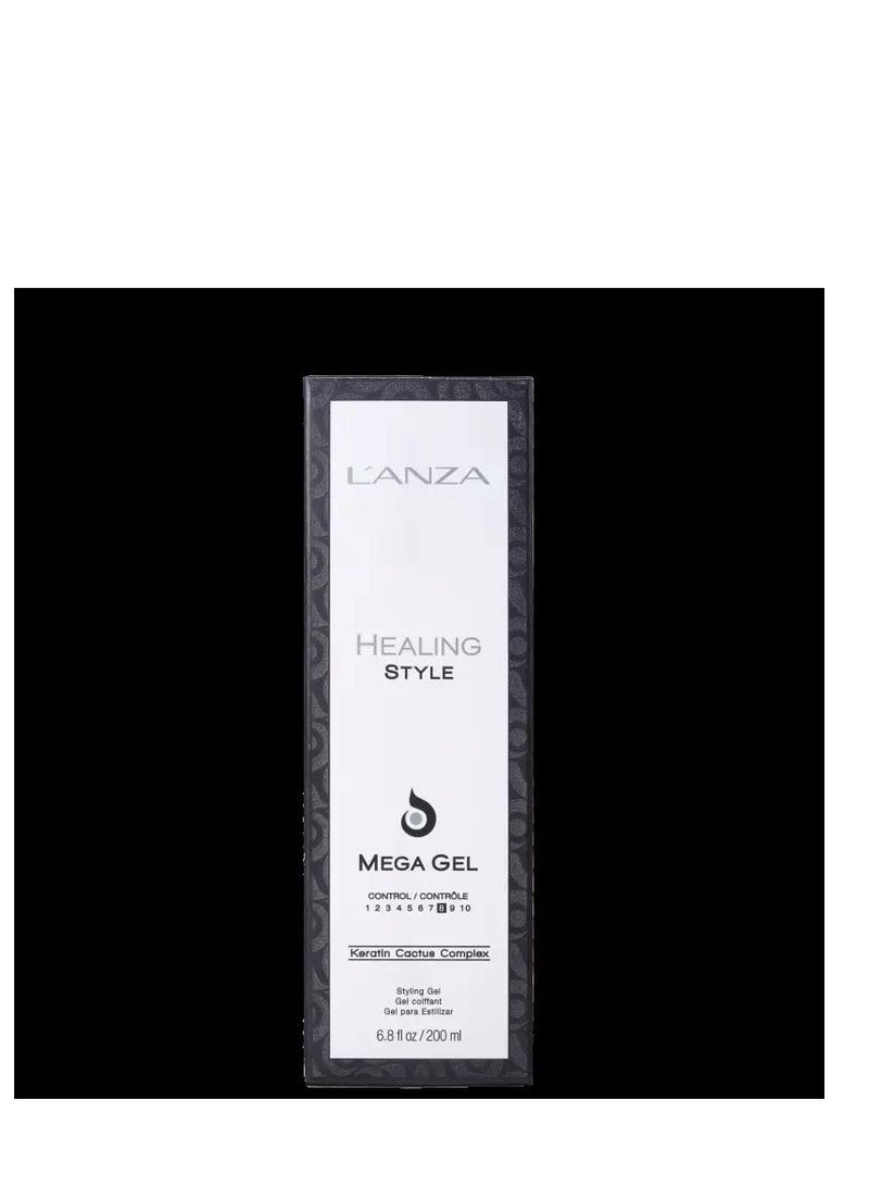 L'ANZA Healing Style Mega Gel with Strong Hold Effect, Nourishes and Refreshes the Hair While Styling, With Keratin, Alcohol-free Formula, and UV Rays Protection to Prevent Damage (6.8 Fl Oz) - Image 4