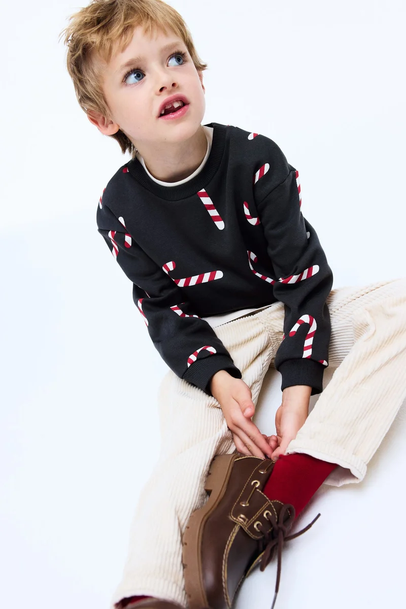 اتش اند ام بلوزة من القطن السميك