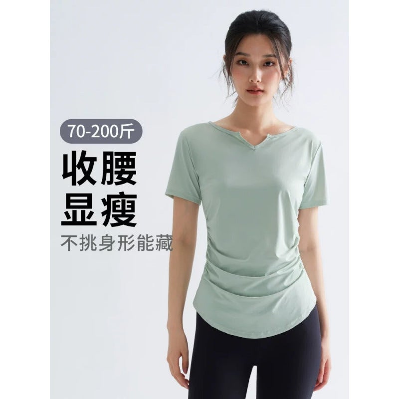 Women's Quick-Dry Short Sleeve Yoga Fitness Tracksuit Set - Image 4
