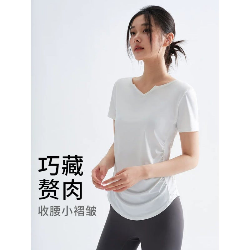 Women's Quick-Dry Short Sleeve Yoga Fitness Tracksuit Set - Image 3