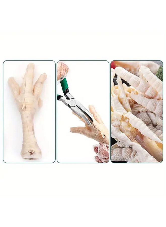 Green Boning Shears Heavy Duty Poultry Scissors Spring Loaded Kitchen Cutting Tool For Chicken Bone Meat And Chicken Feet Remover - Image 5