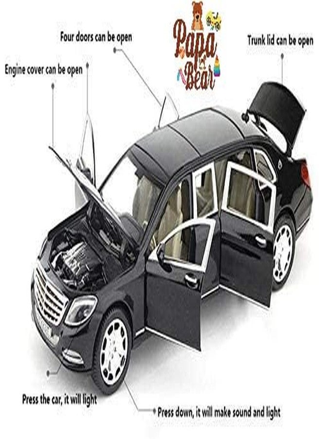 PapaBear Papa Bear 1:32 Scale Exclusive Maybach GLS S600 Made with Premium Alloy Metal Pullback Action Toy Die-cast Car with Realistic Sound, Openable Doors & Light Gifts for Kids【Colors as Per Stock】 - Image 5
