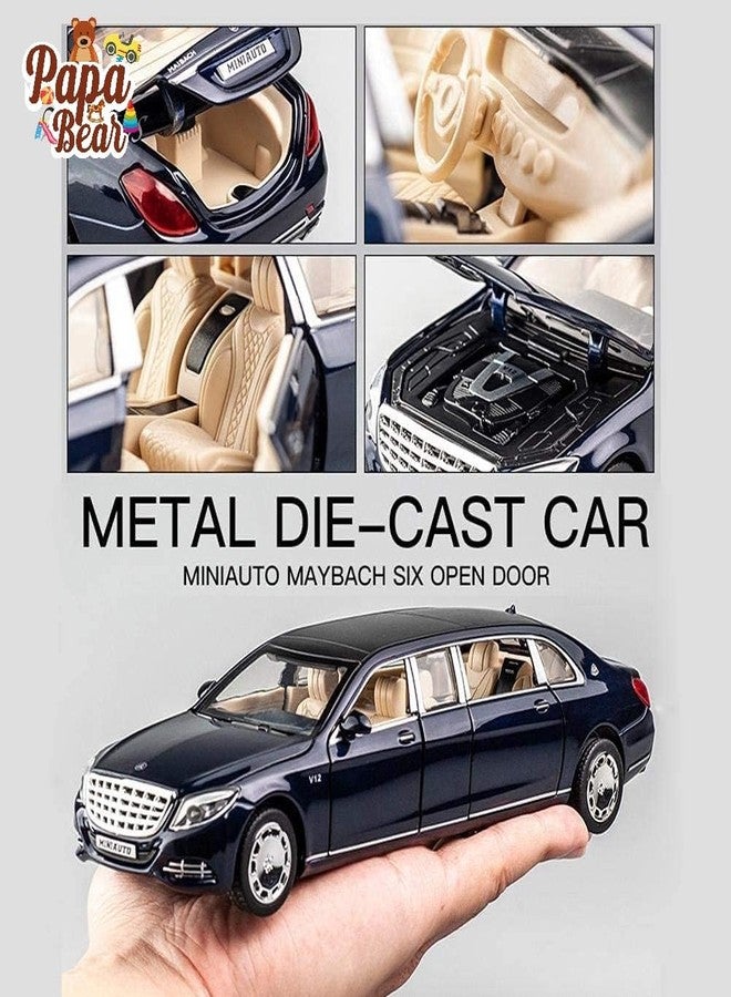 PapaBear Papa Bear 1:32 Scale Exclusive Maybach GLS S600 Made with Premium Alloy Metal Pullback Action Toy Die-cast Car with Realistic Sound, Openable Doors & Light Gifts for Kids【Colors as Per Stock】 - Image 3